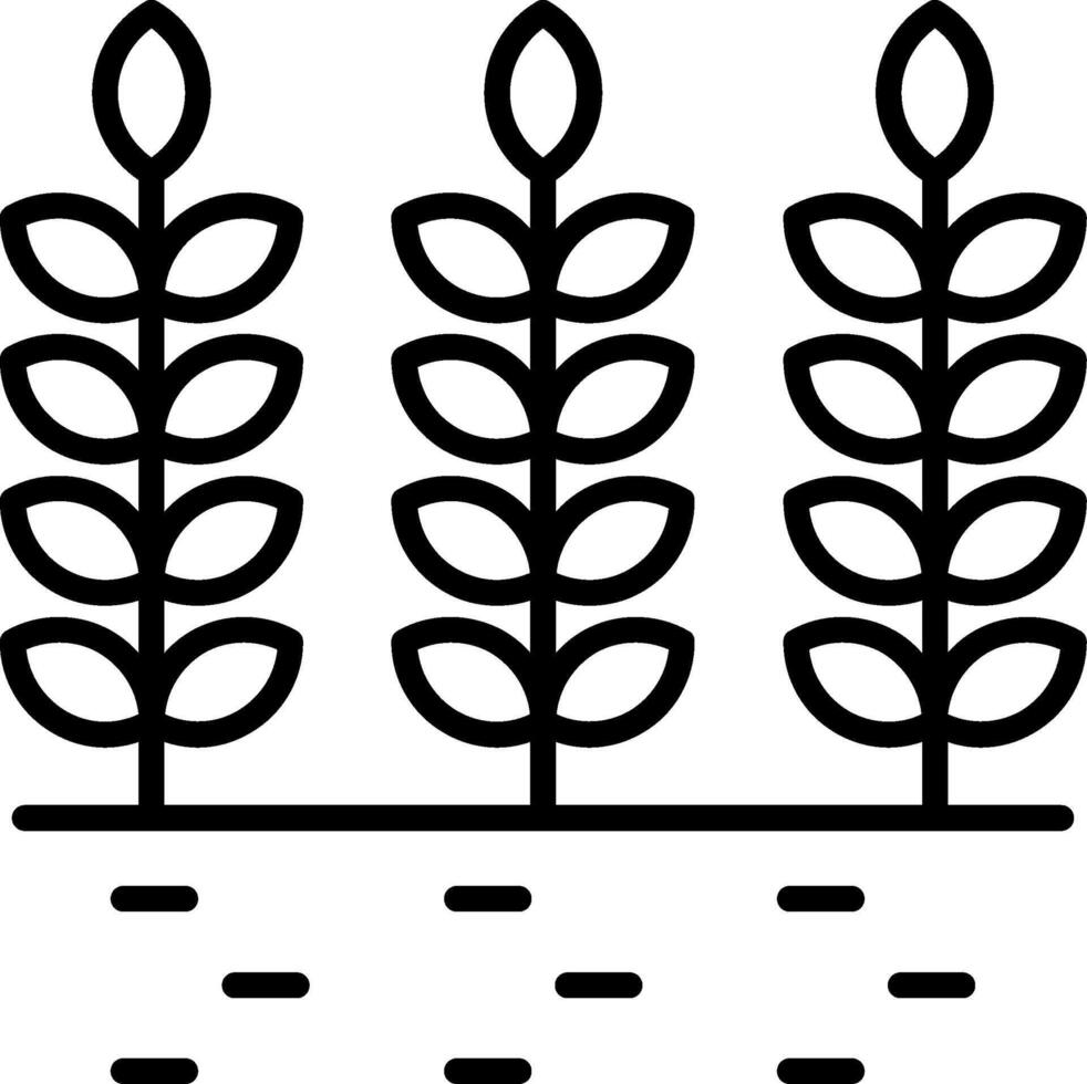 A black and white illustration of a plant vector