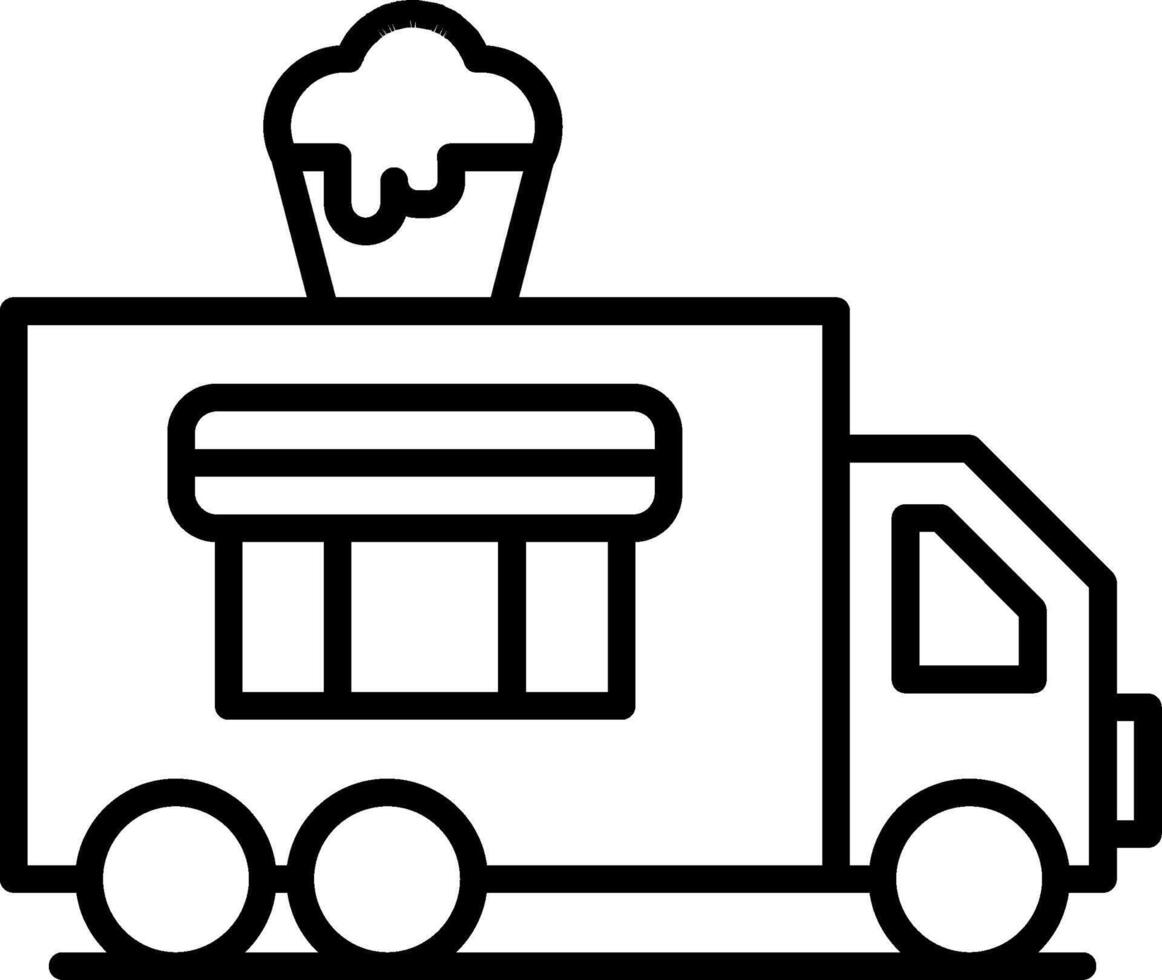 Ice cream truck icon illustration vector