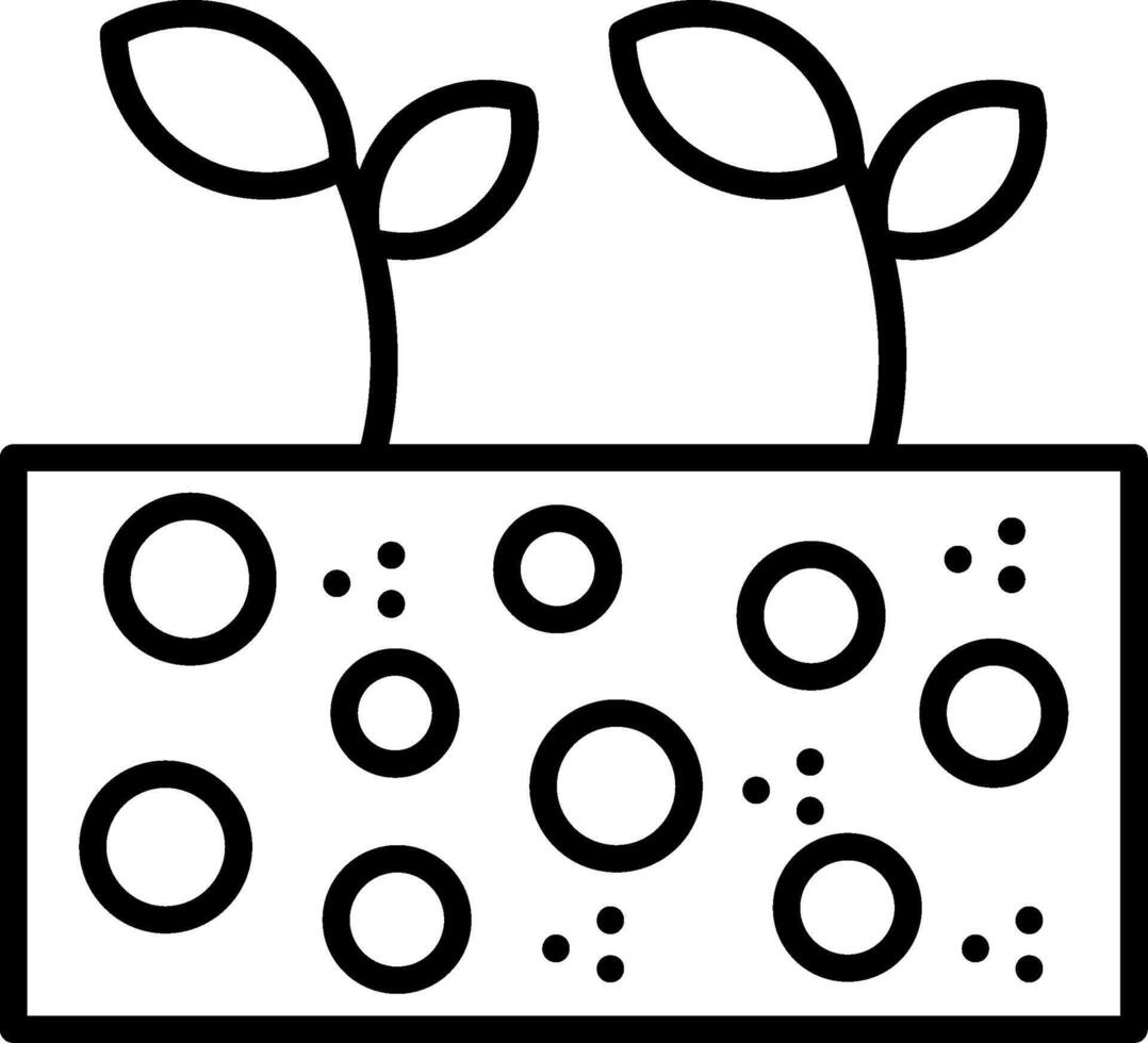 A plant growing in a pot with dots vector
