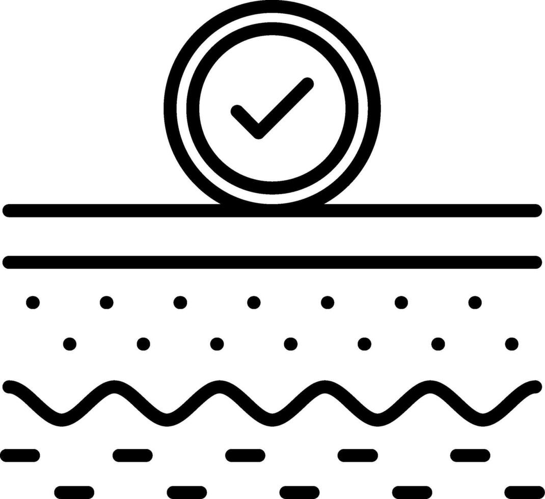 A black and white illustration of a clock on a surface vector