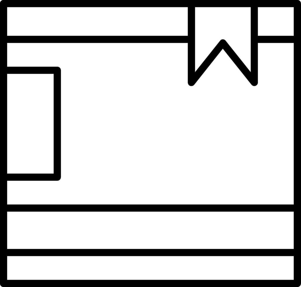 A black and white icon of a book vector
