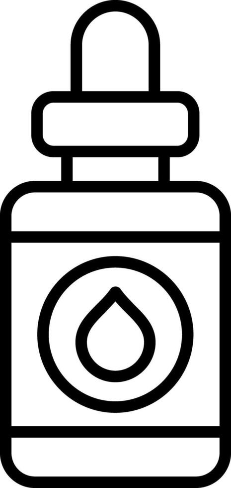 A bottle of ink with a cap on it vector