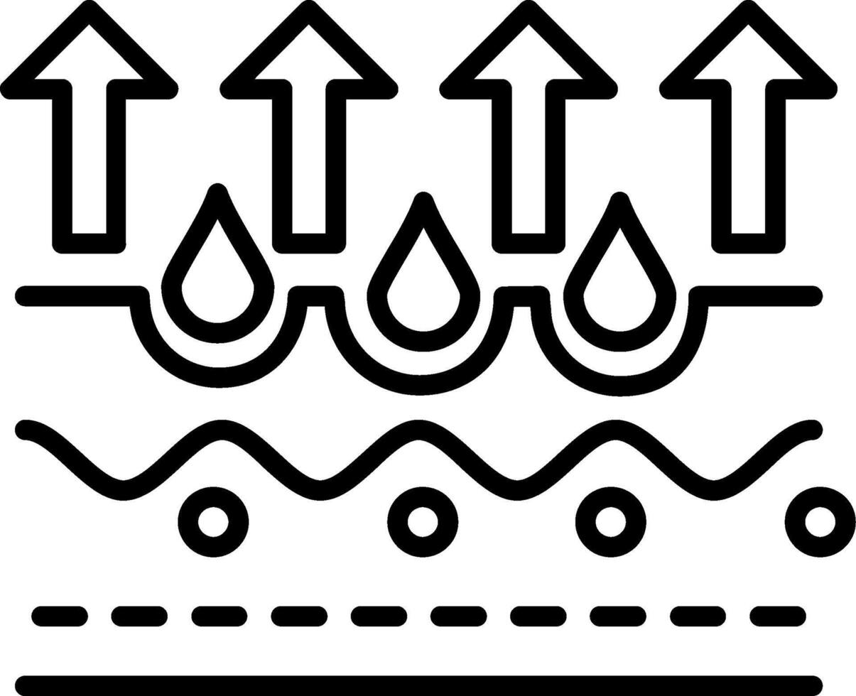 A black and white illustration of a water treatment plant vector