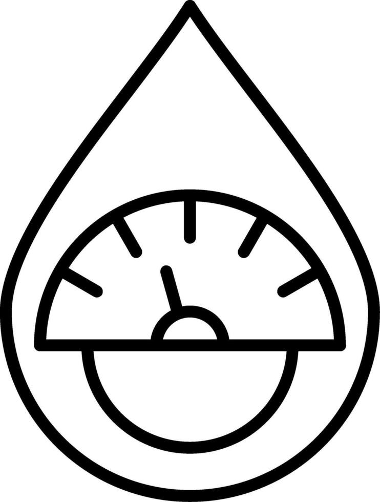 A black and white image of a drop with a gauge vector