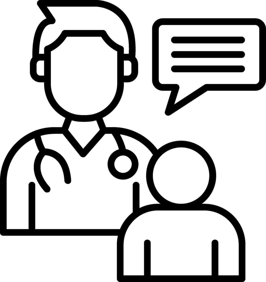 A doctor talking to a patient vector