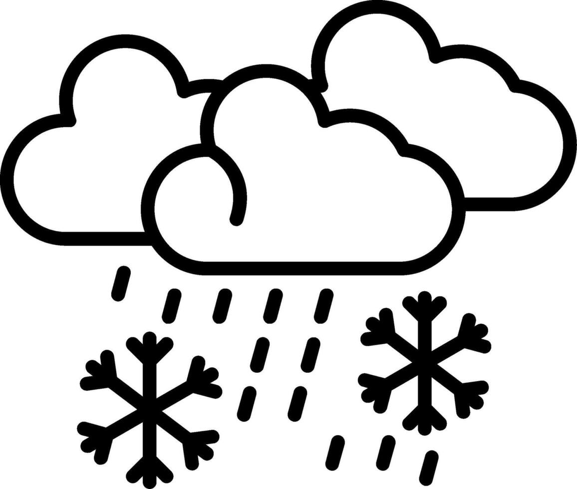 Winter weather icon with snowflakes vector