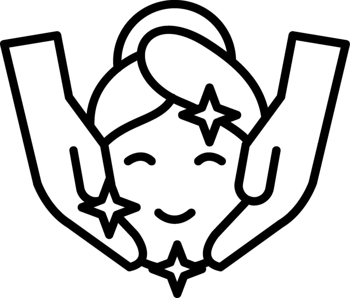 A woman with stars on her face vector