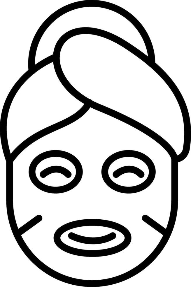 A woman with a mask on her face vector