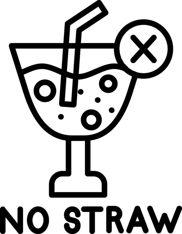 No straw logo with a drink in it vector