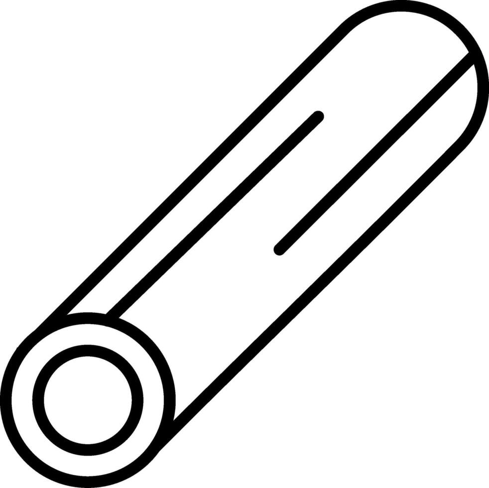 A black and white drawing of a tube vector