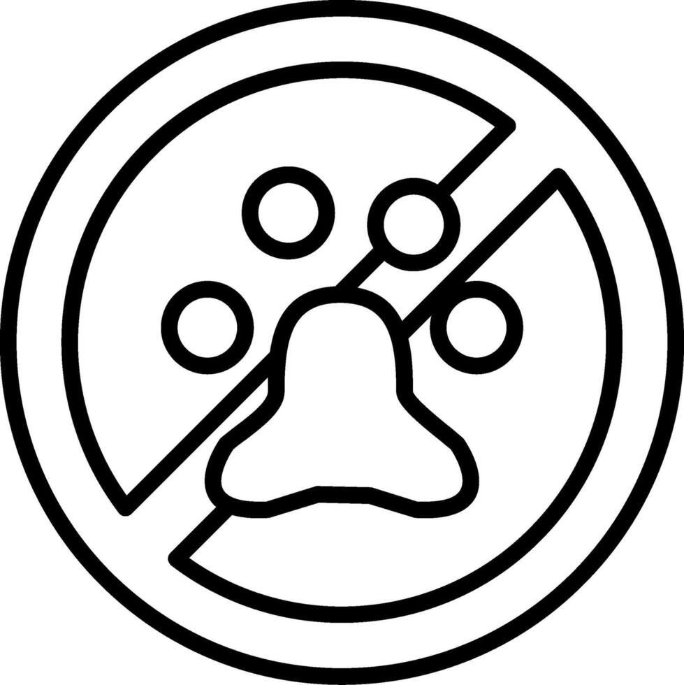 No dog allowed sign illustration vector