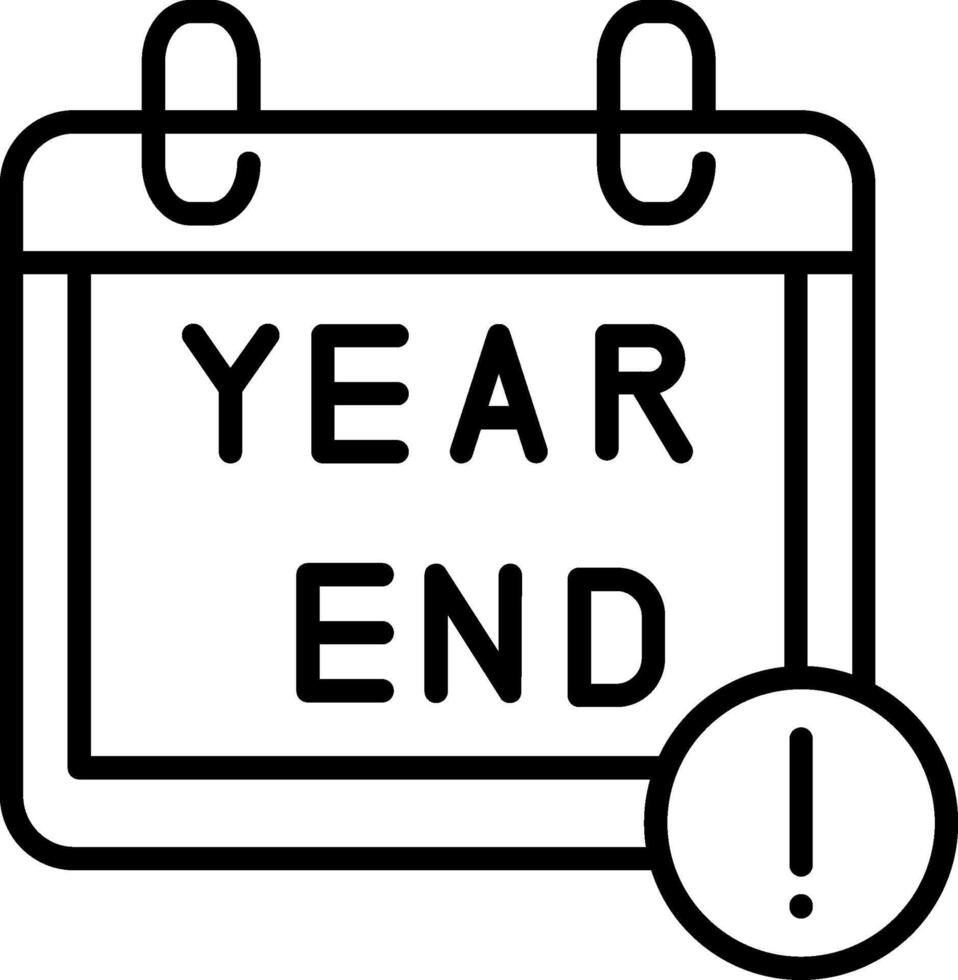 Year end calendar icon vector