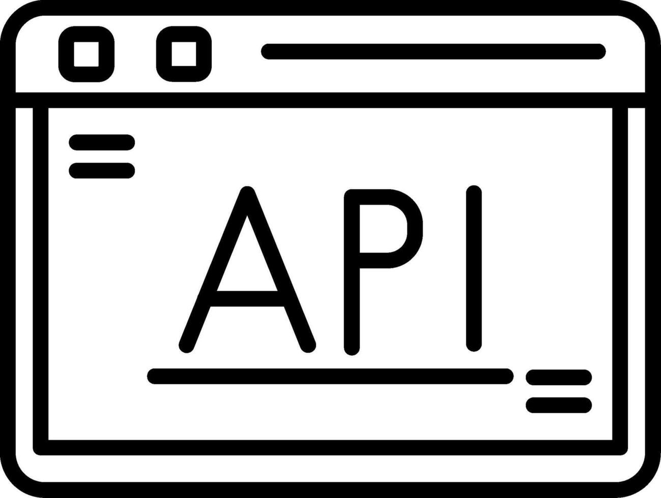 Api - a programming language for web applications vector