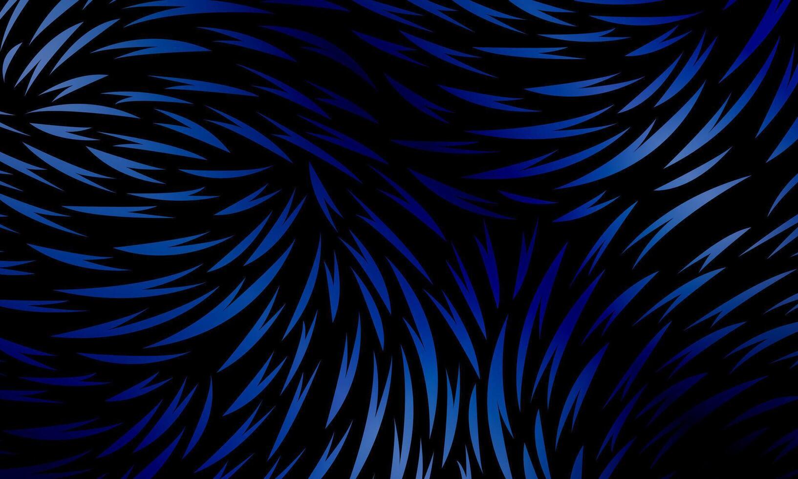 Abstract blue fur texture pattern on black background. shiny artistic background. vector