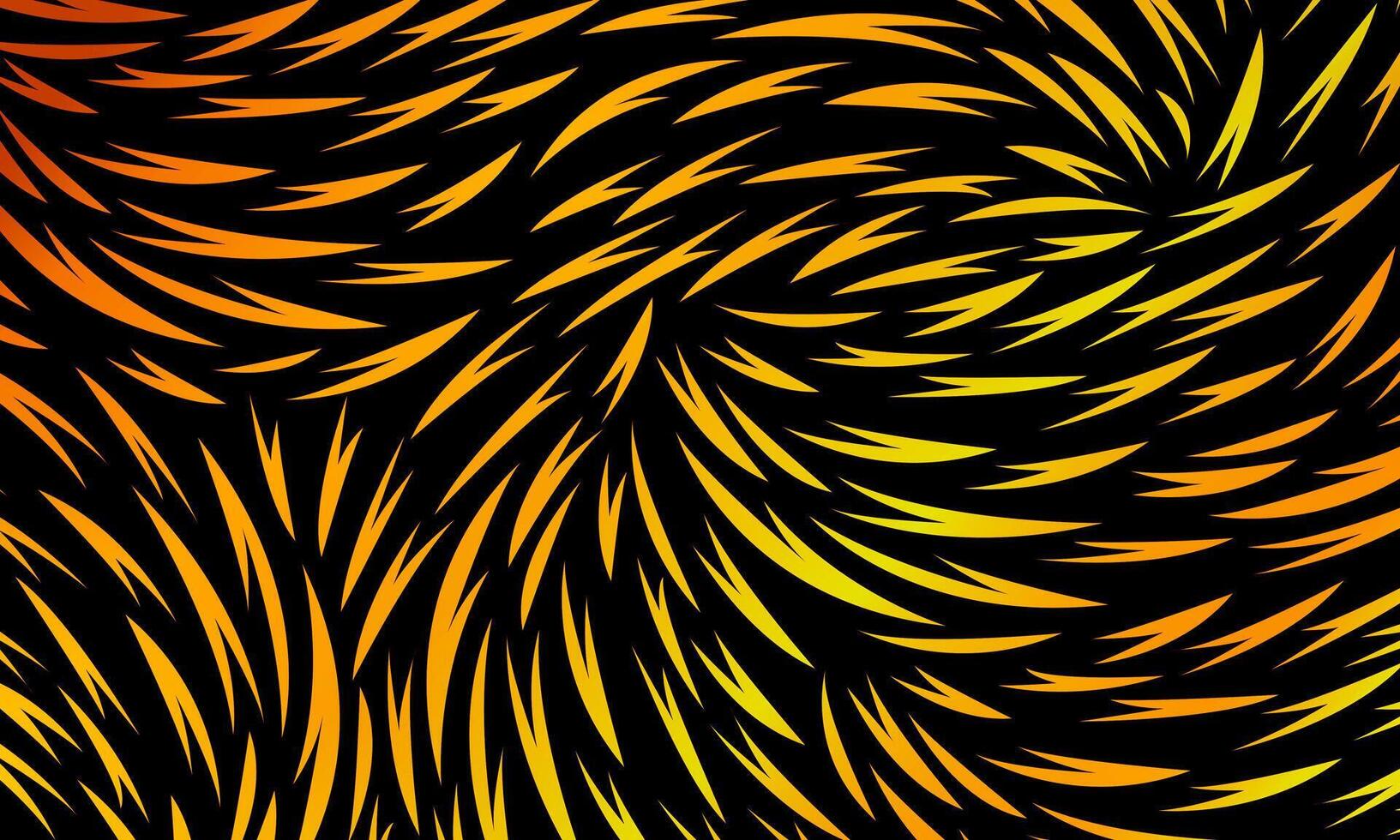 Abstract gold fur texture pattern on black background. luxury stylish background. vector