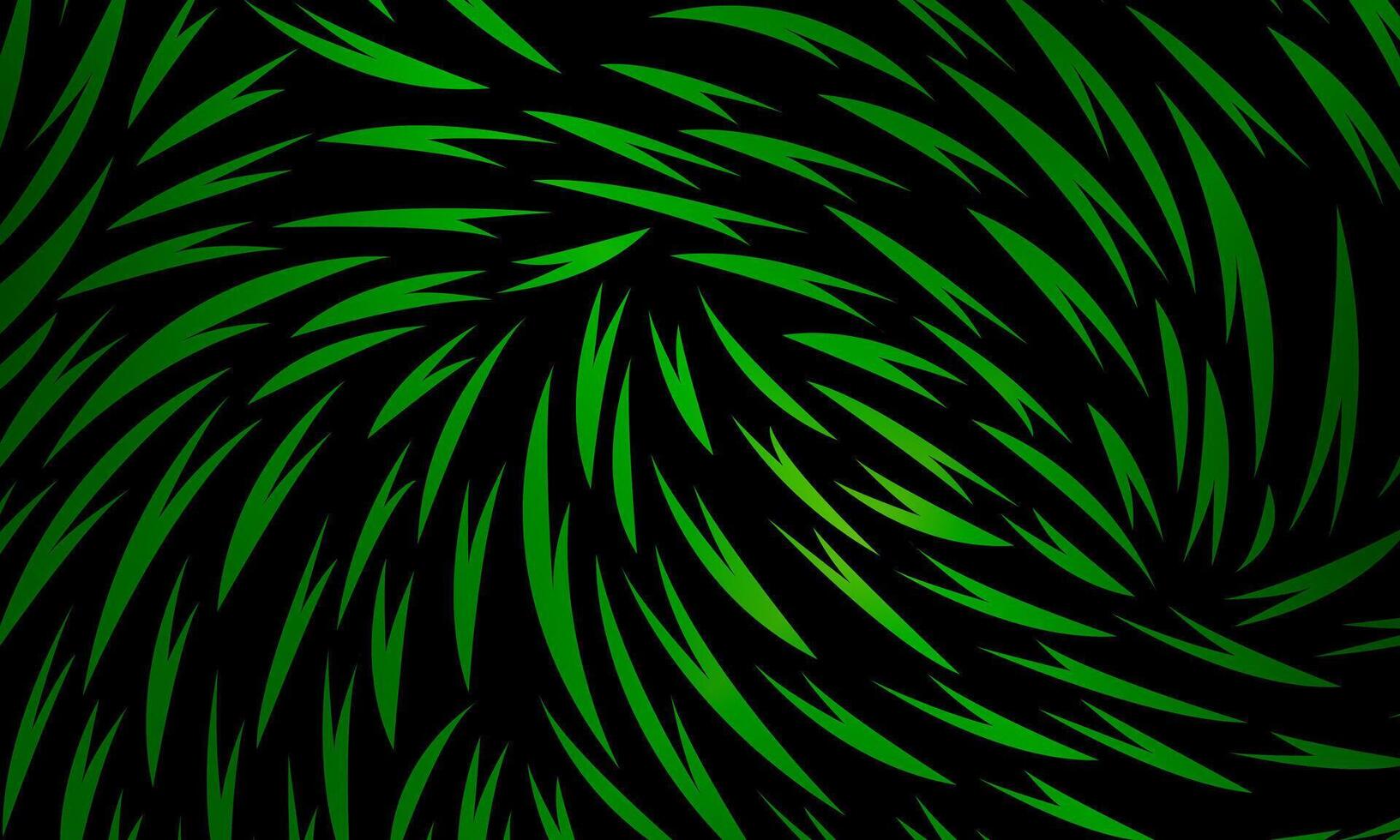 Abstract green fur texture pattern on black background. modern style. vector