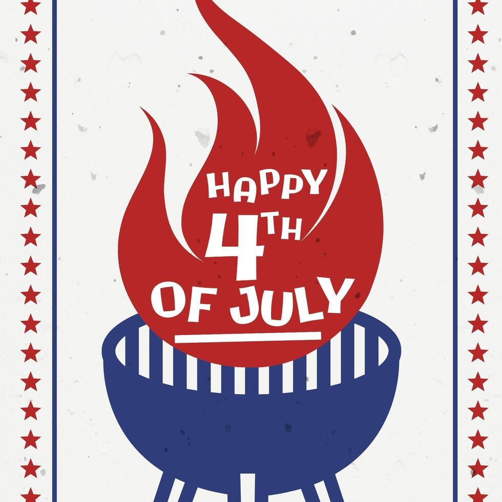 Simple White 4th Of July for Instagram Post template