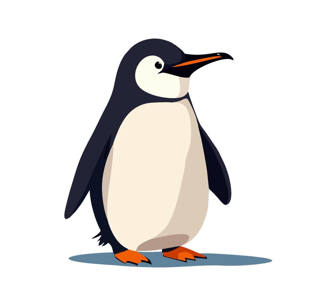 Cute penguin standing proudly vector