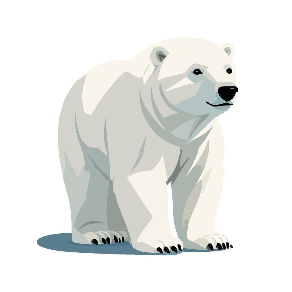 Happy polar bear illustration vector