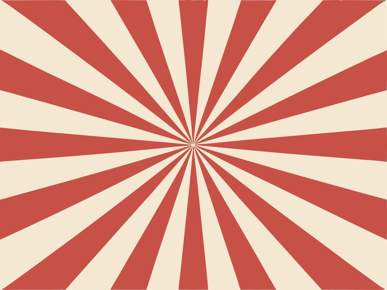 Retro Red and Cream Sunburst Background vector