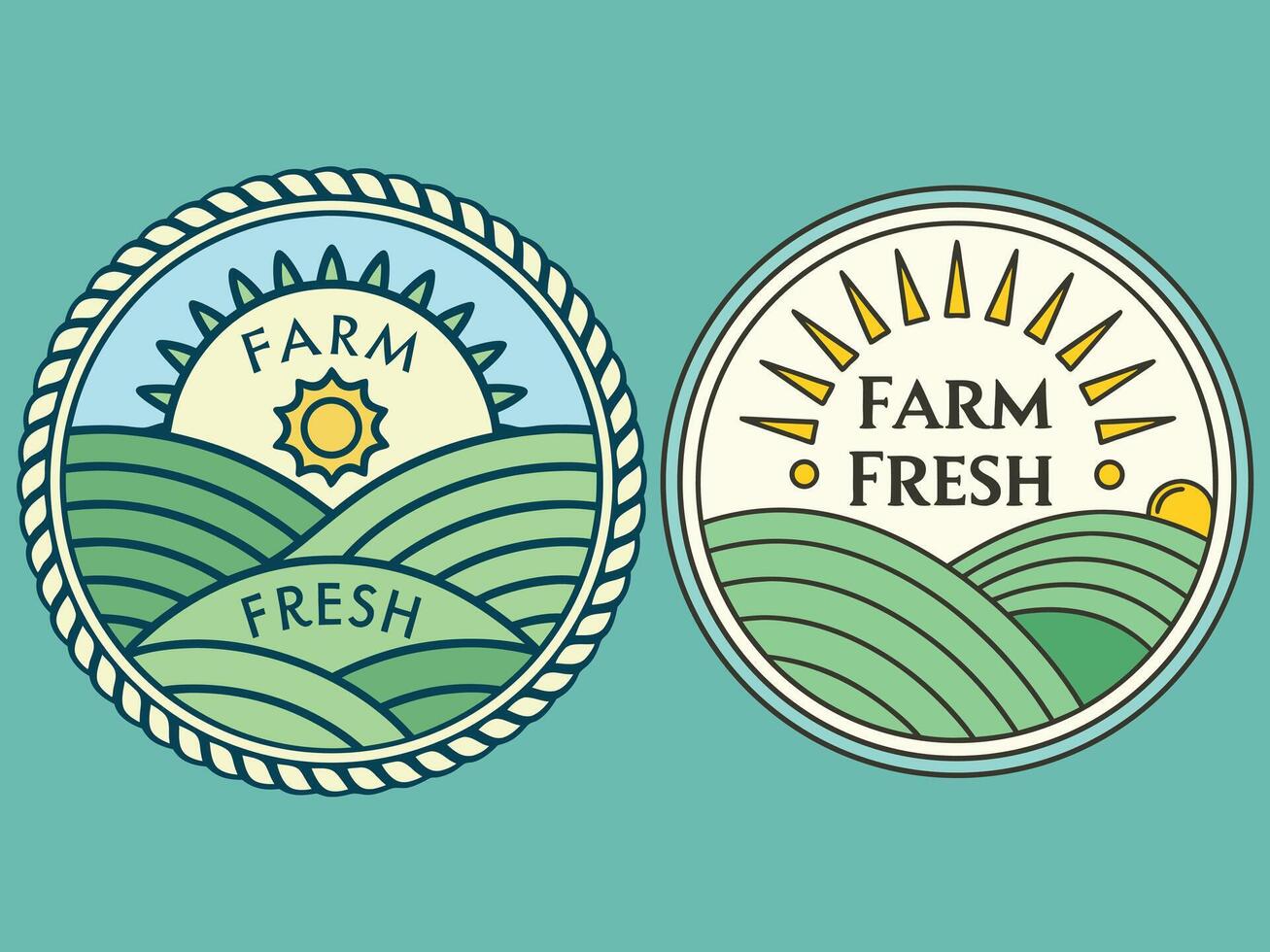 Farm Fresh Logo Design Rustic Countryside Branding vector