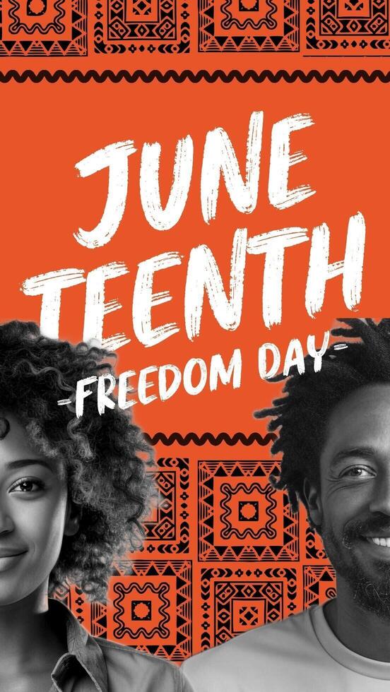 Orange Juneteenth Instragram Story Template