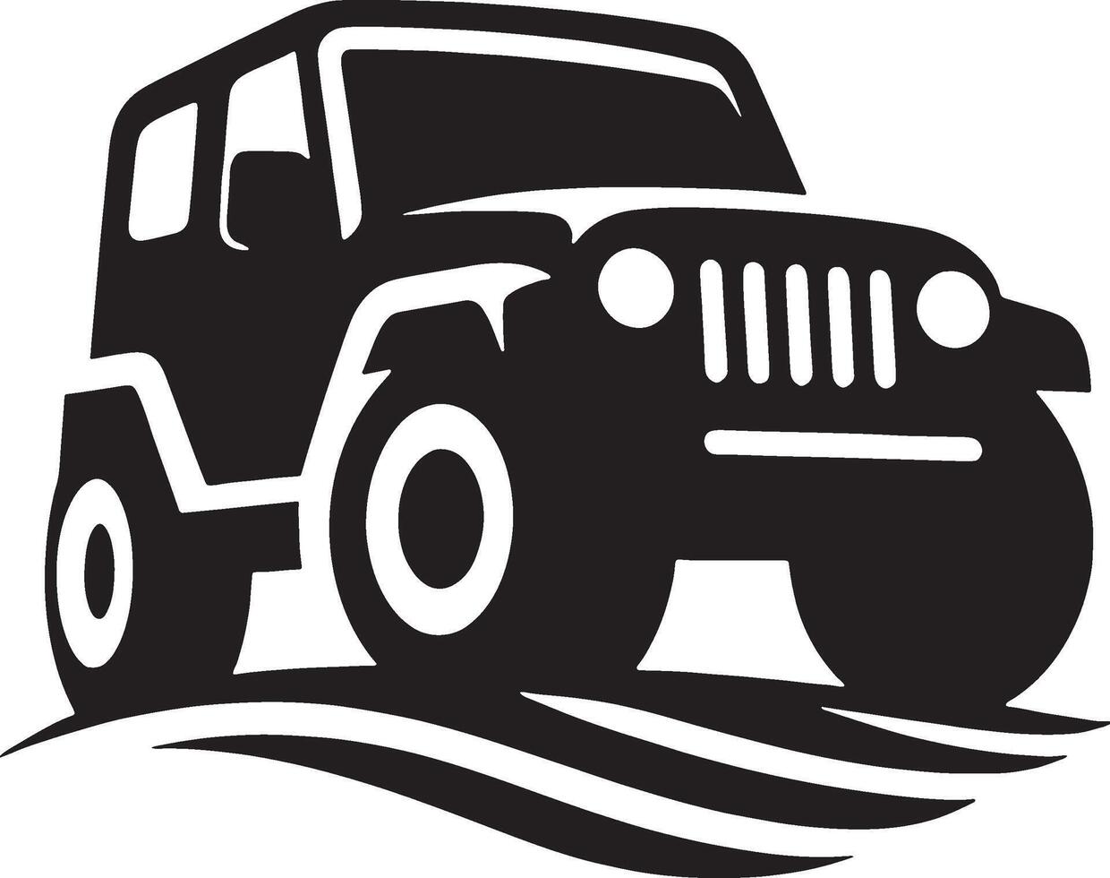 Jeep icon on white background vector