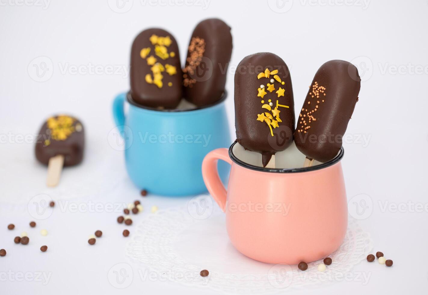 fresh eskimo ice cream in a glass photo
