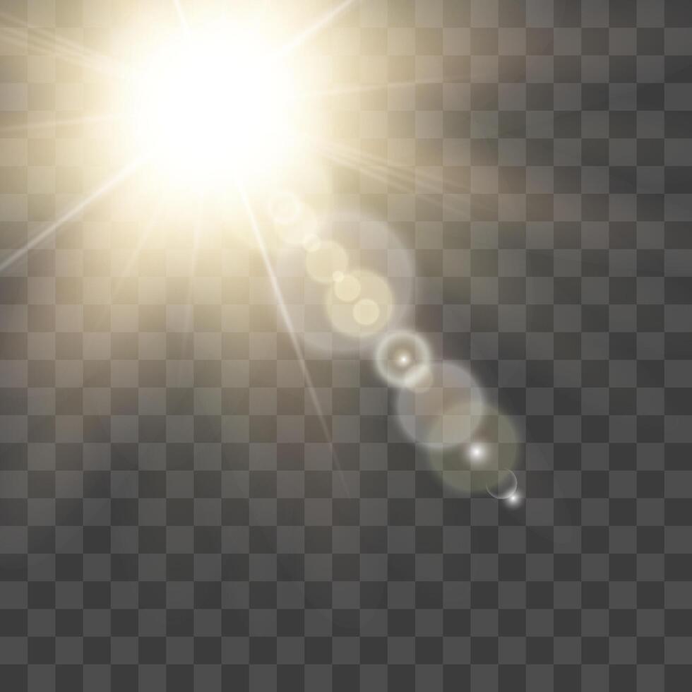 Yellow sun ray background vector