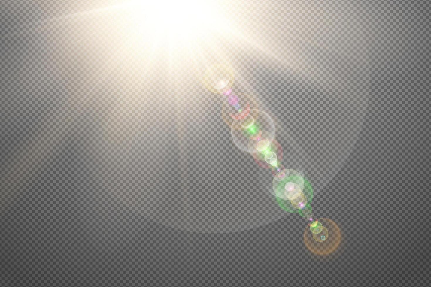 Realistic sun flare background vector