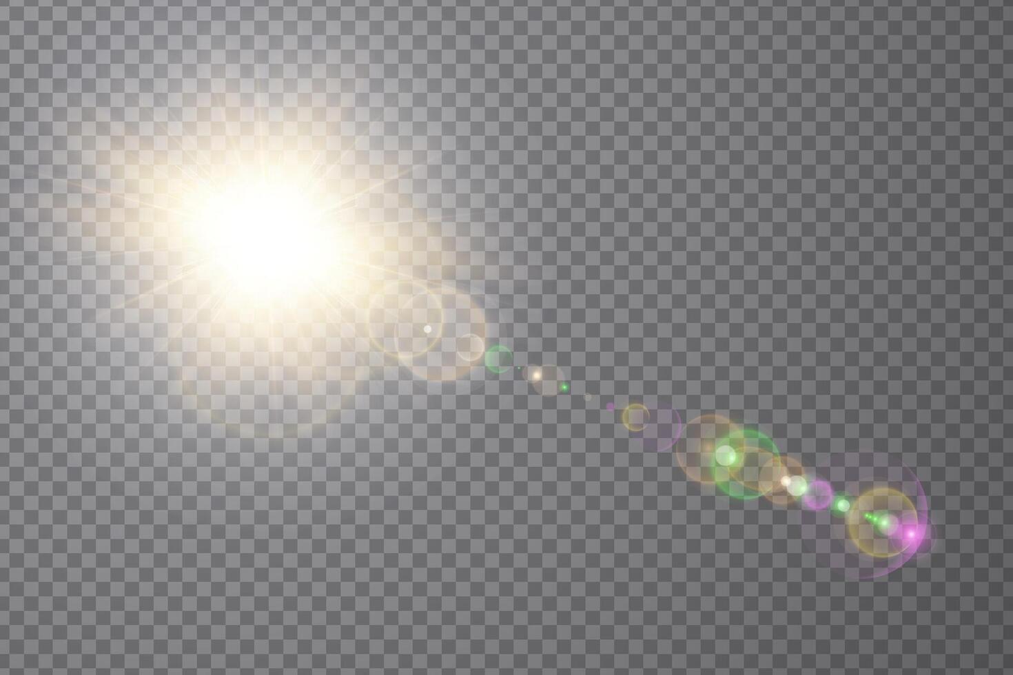 Realistic sun ray background vector