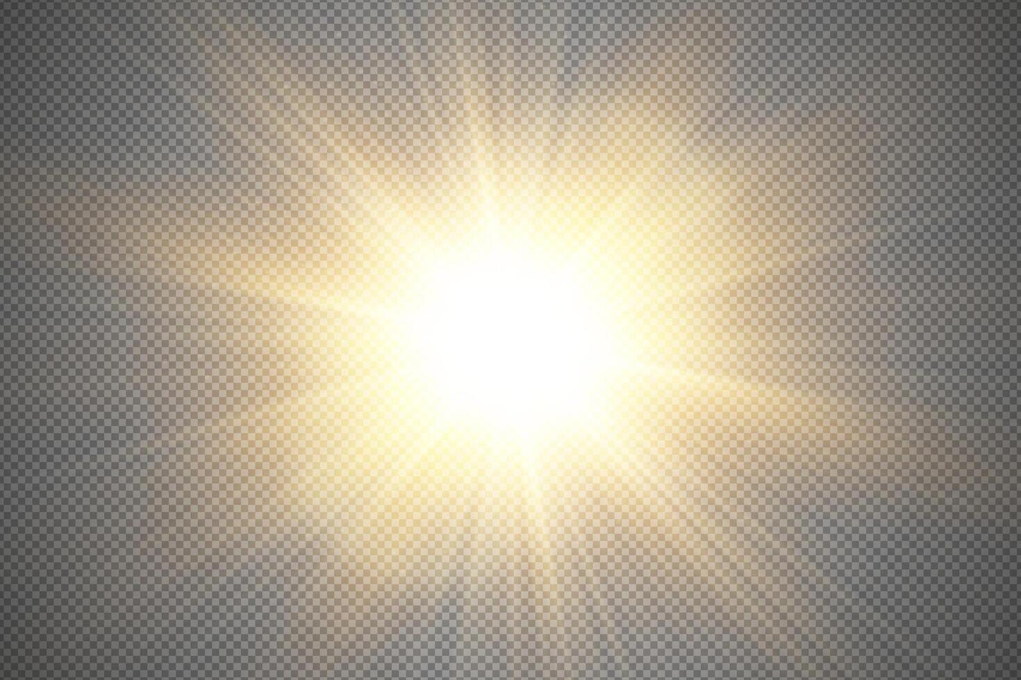 Yellow sun flare vector