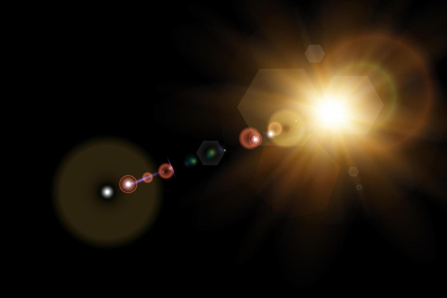 An illustration of a star with a bright light vector