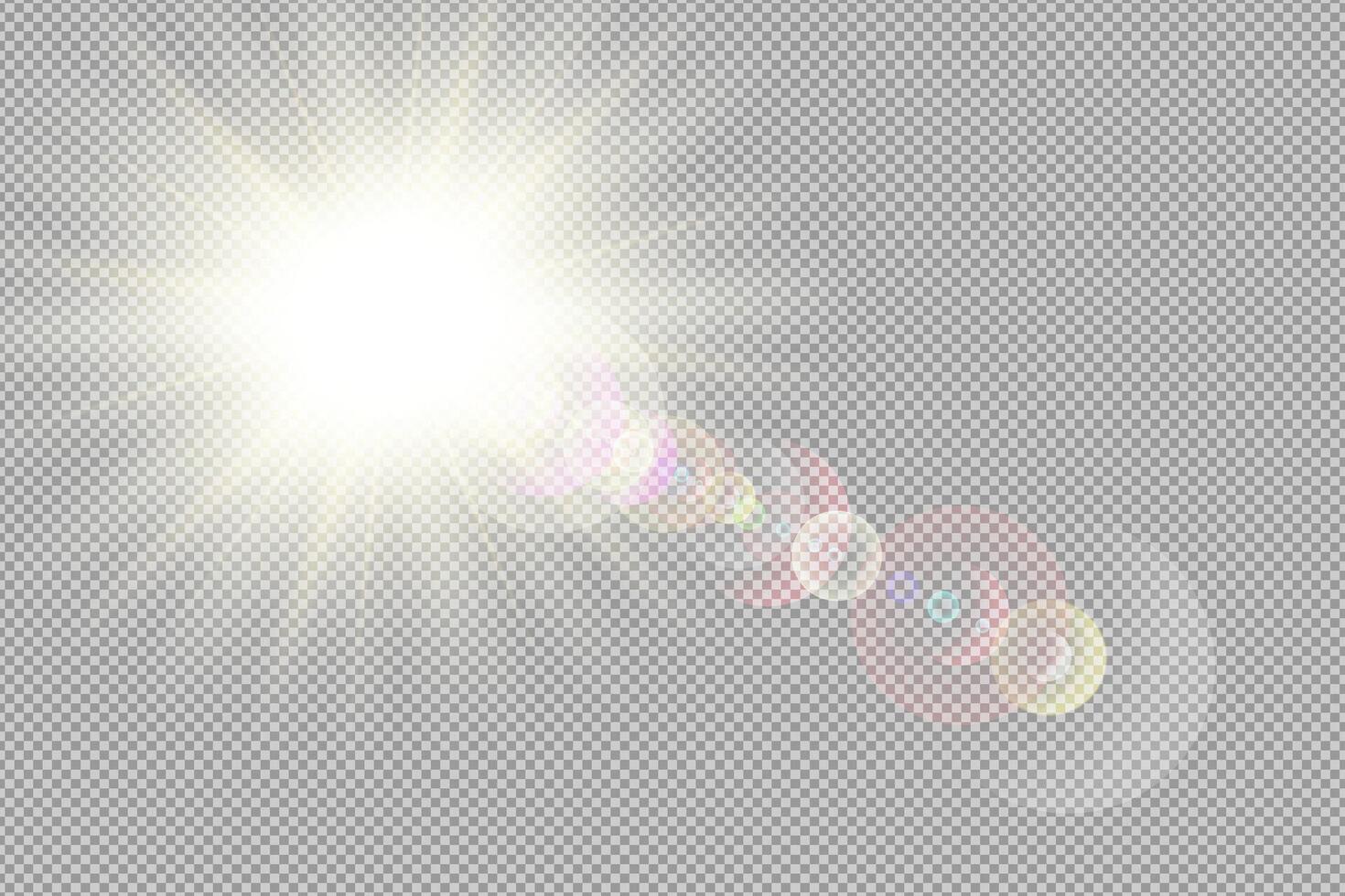 Glowing flare light effect background vector