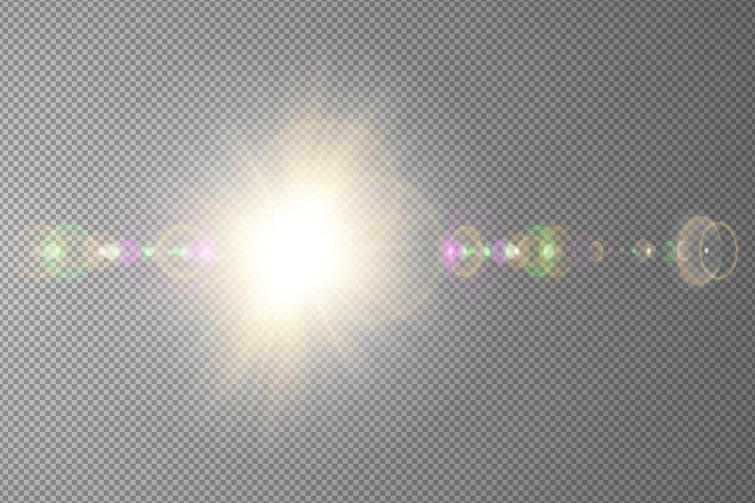 Shining sun ray background effect vector
