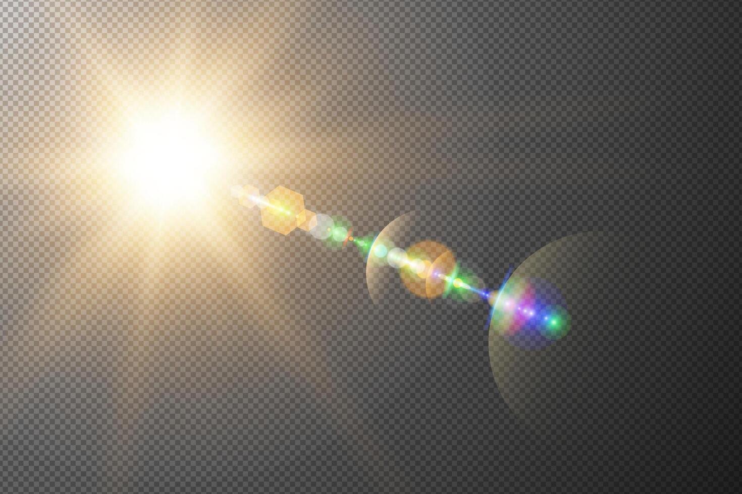 Realistic sun flare vector
