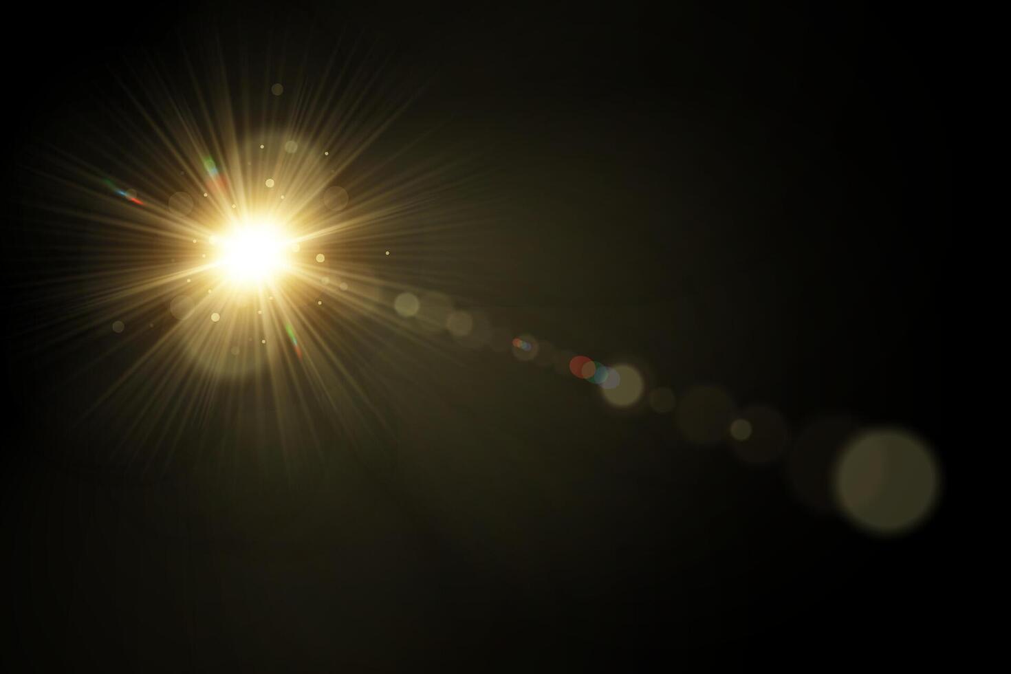 A bright light shining in the dark vector