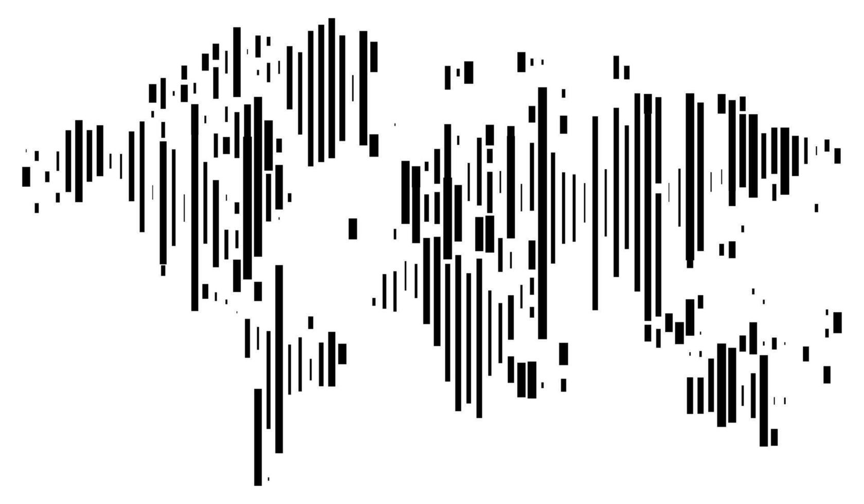 A line shape world map offering an elegant outline of international regions. The line shape world map is perfect for infographics, geography lessons, and design projects. vector