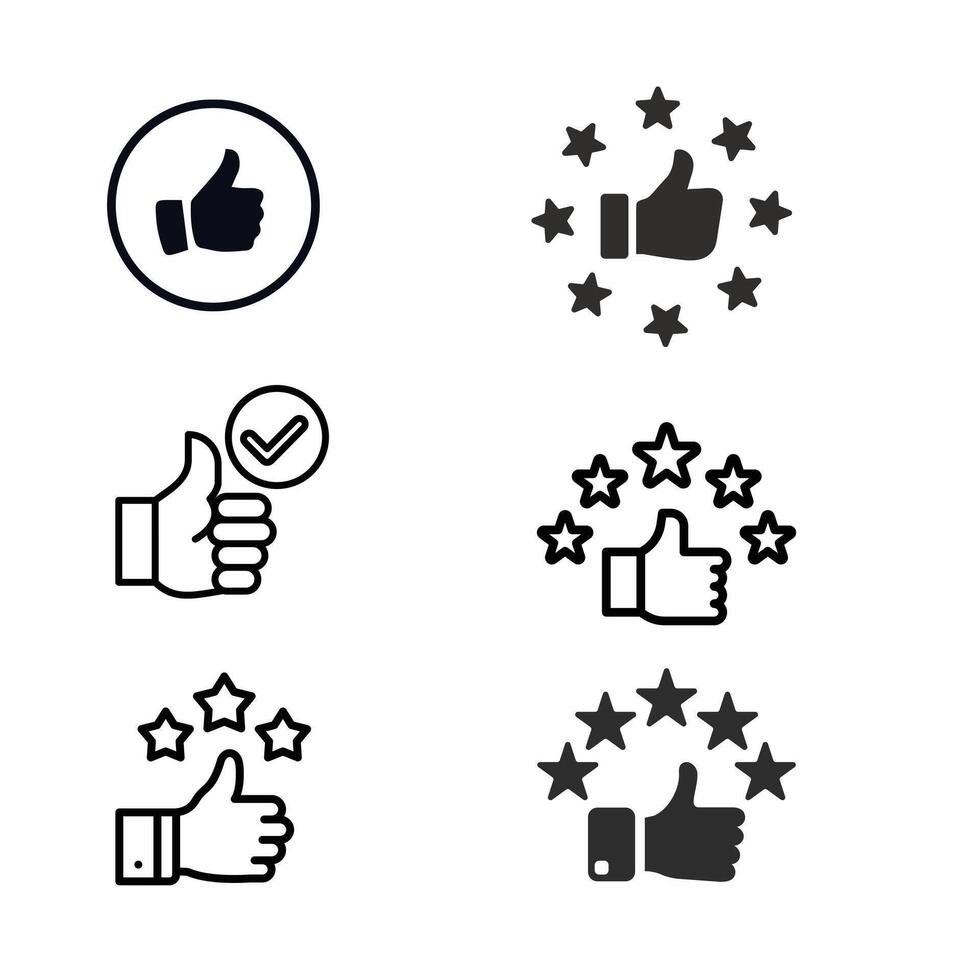 Thumbs Up and Rating Icons vector