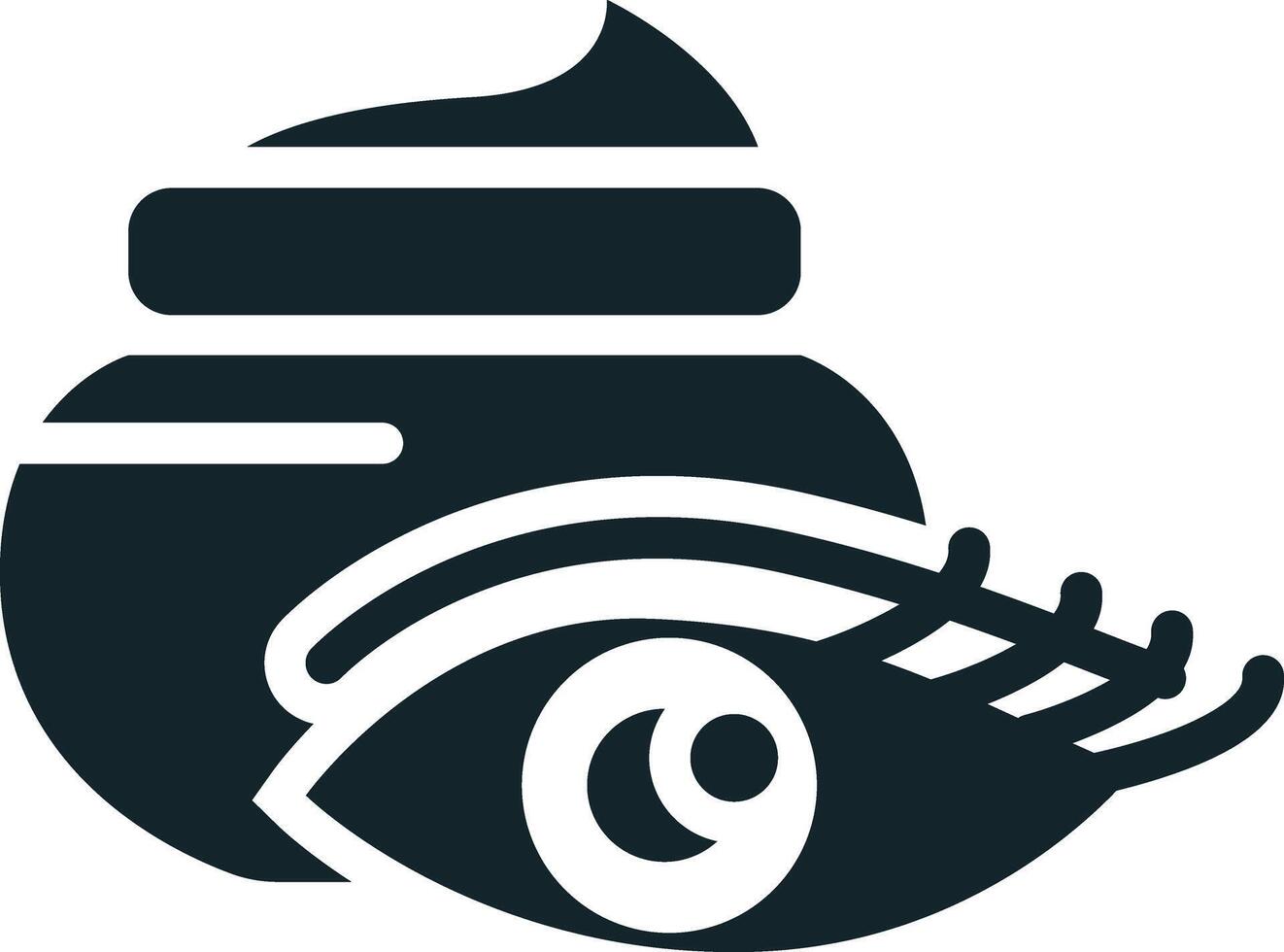 Eye cream jar improving eyelashes condition icon design vector