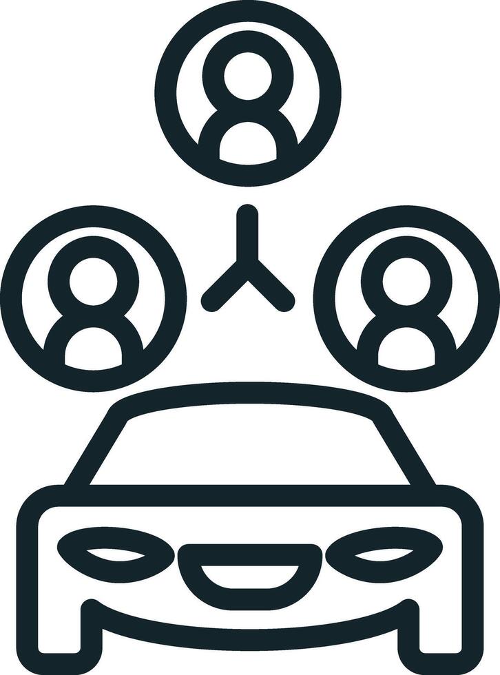 Smart city car sharing service icon showing a modern connected vehicle vector