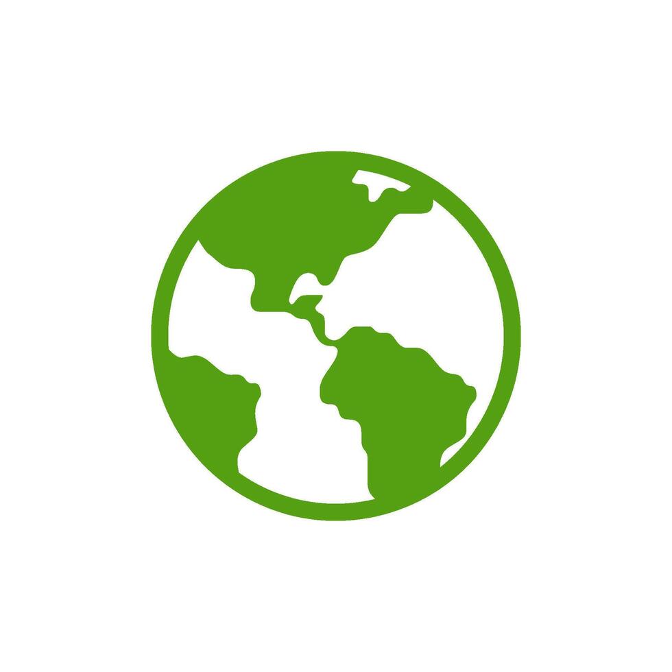 This minimalist green globe symbolizes ecology and highlights the importance of environmental awareness, ideal for nature, sustainability, and global preservation to inspire future generations vector