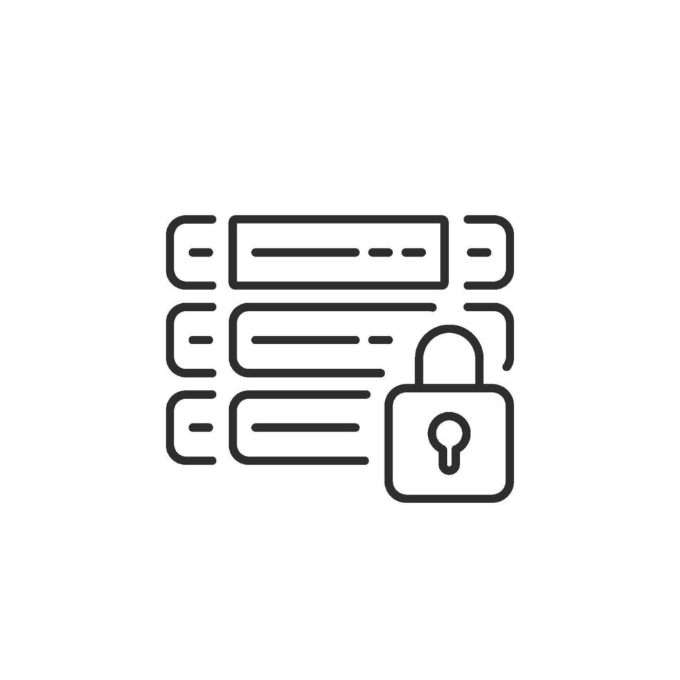 This minimalist icon effectively symbolizes data security by representing locked files, which underscores the crucial importance of safeguarding sensitive information within the workplace environment vector