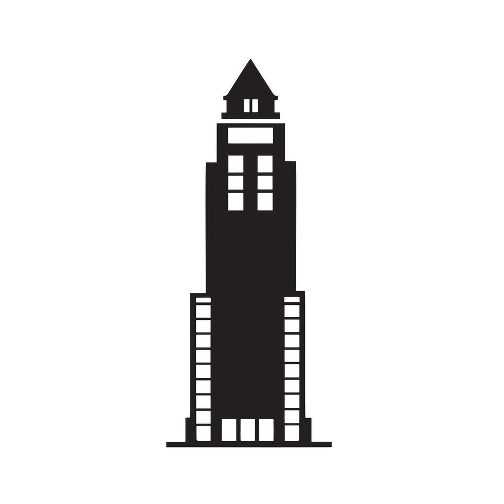 A Tall Building Icon for Web, App, or Print Projects vector
