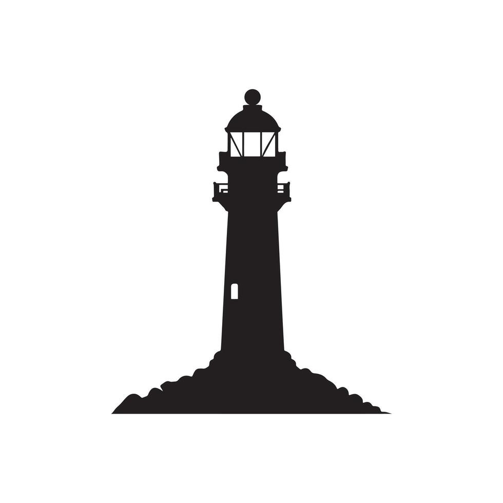 A Tall Lighthouse Icon for Nautical, Marine, Coastal Themes vector