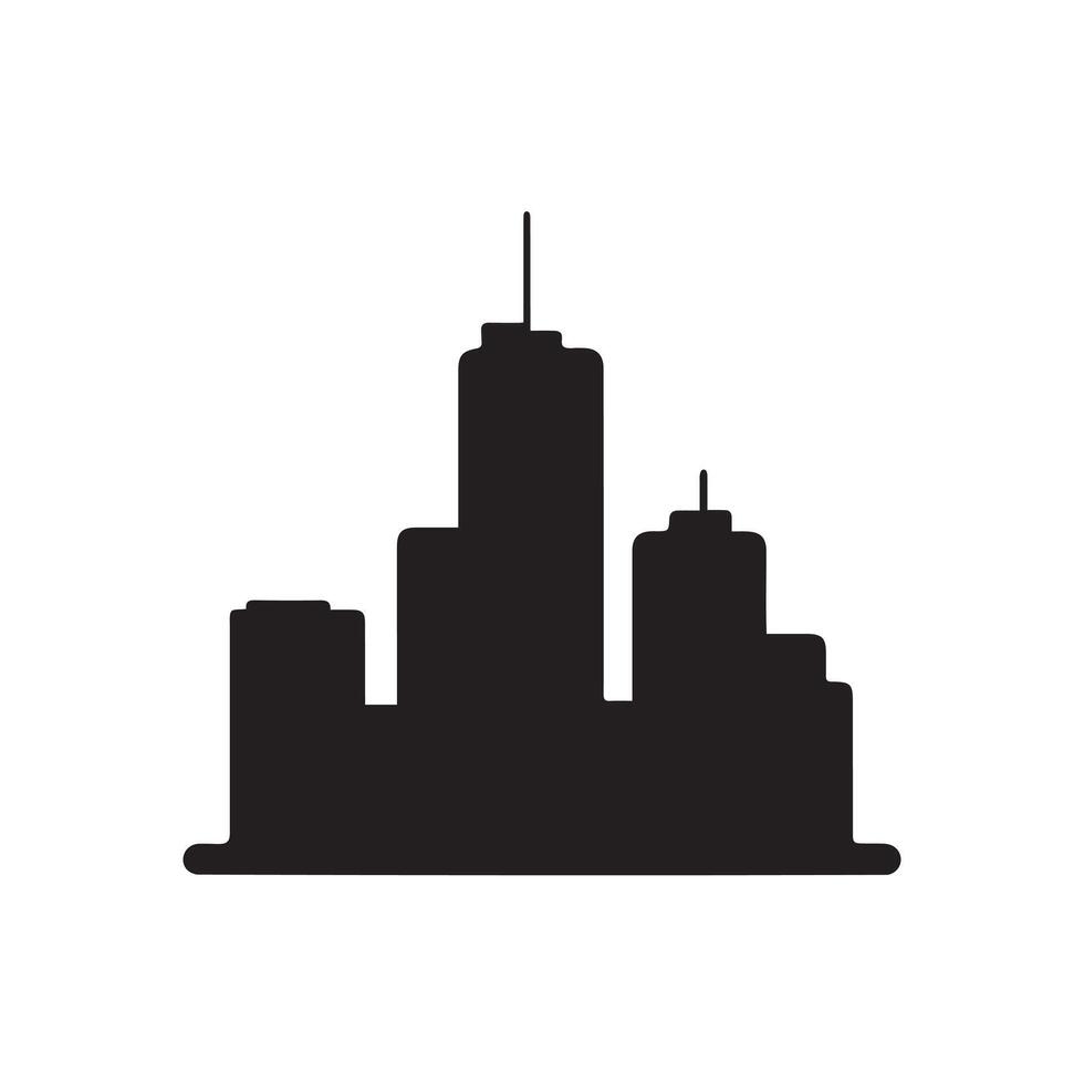 Tall Skyscraper Icons, Modern Building Vectors for Design