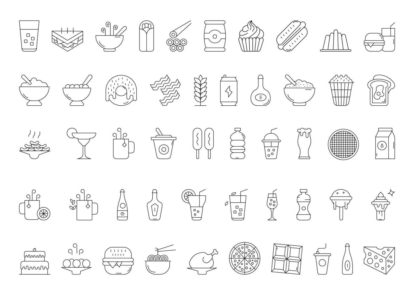 Fast Food Icon Set vector