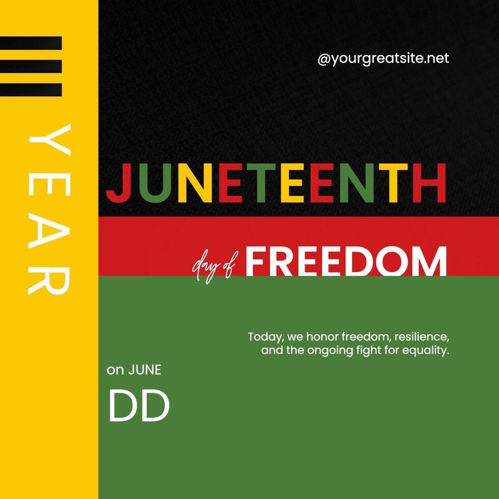 Modern Juneteenth Day Instagram Post template