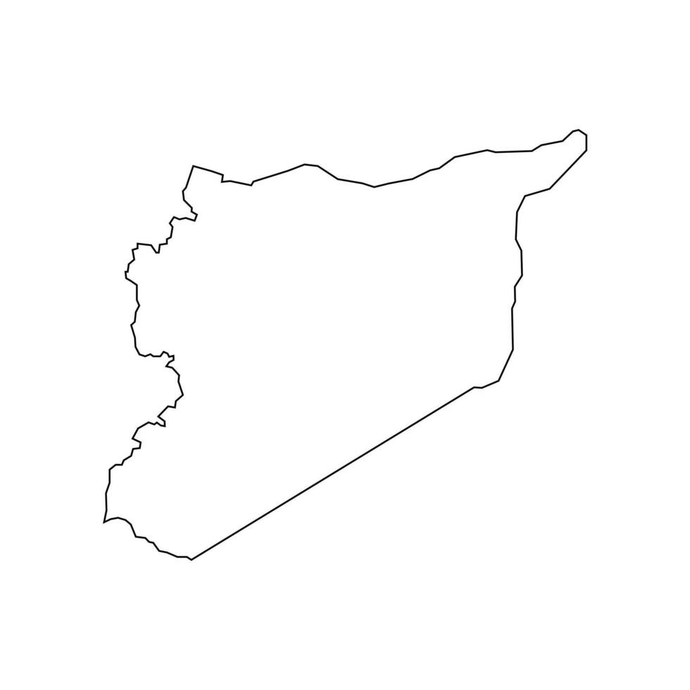 Syria map outline. Syria map isolated on white background illustration vector