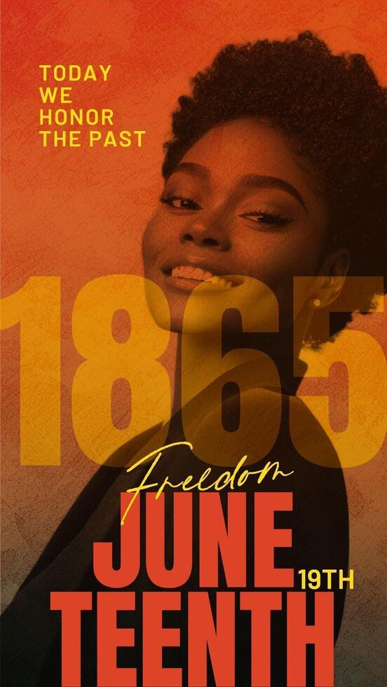 Orange Juneteenth Day of Freedom Instagram Story template
